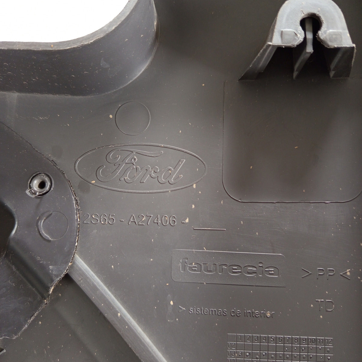 Forro Porta Traseiro Direito Ford Fiesta 2003 04 05 06 A 12 Cinza-escuro