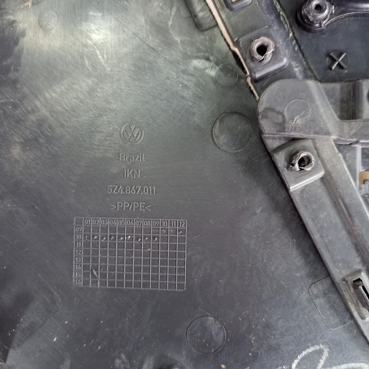 Forro Porta Diant Esq Volkswagen Fox Spacefox 2012 Original Cinza-escuro