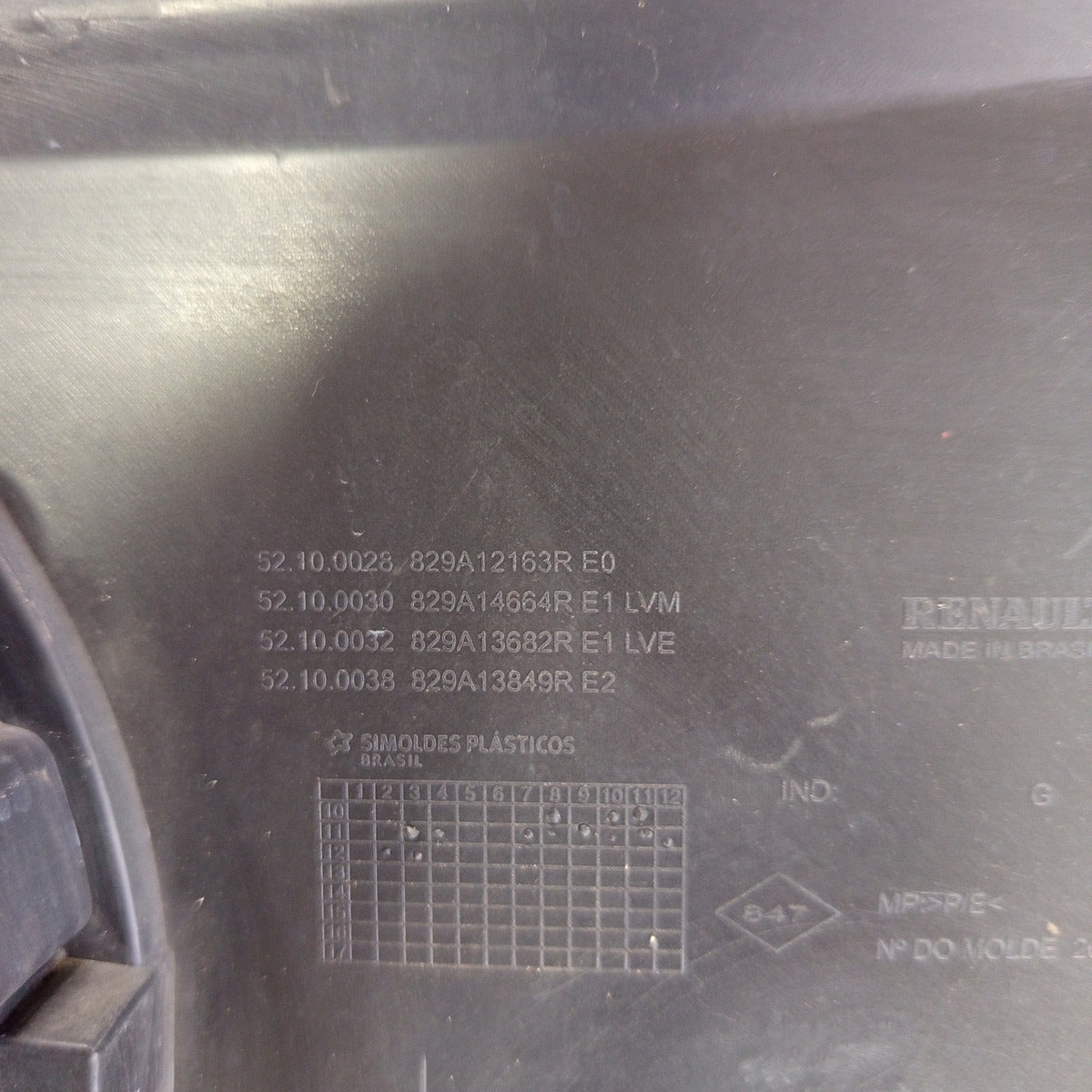 Forro Porta Traseiro Esquerdo Renault Duster 2012 A 2015 Cinza-escuro