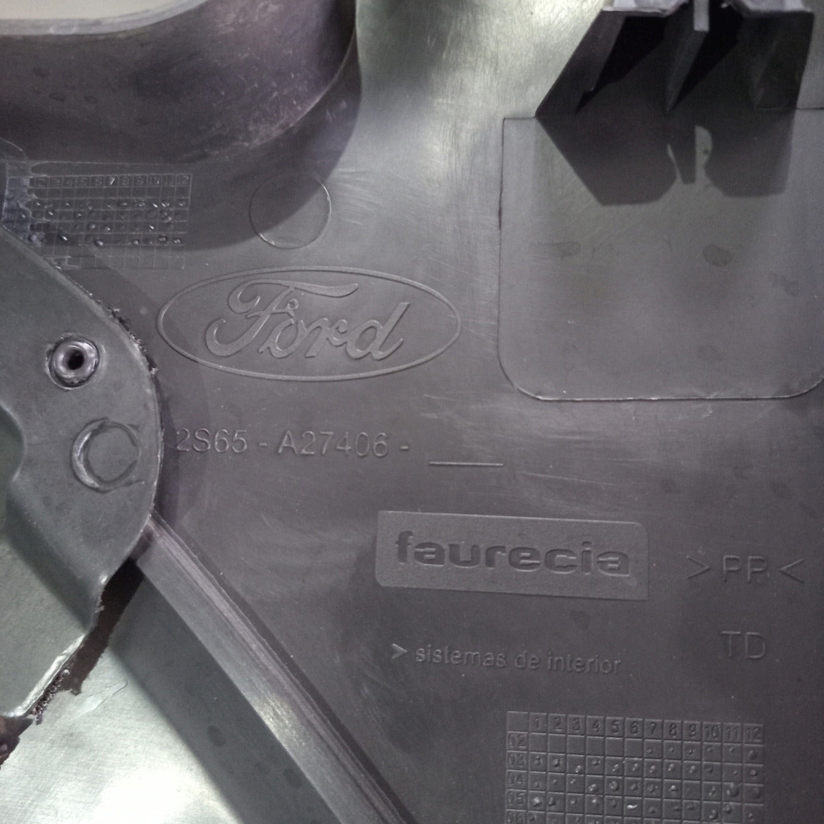 Forro Porta Traseiro Direito Ford Fiesta 2003 A 12 Cinza-escuro