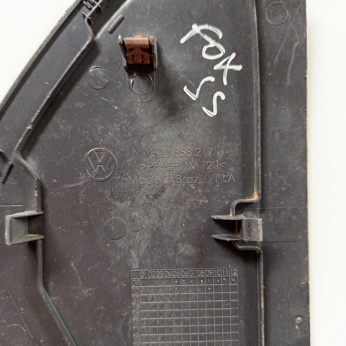 Acabamento Lateral Esquerdo Painel Vw Fox 2012 5z0858217 Preto Preto