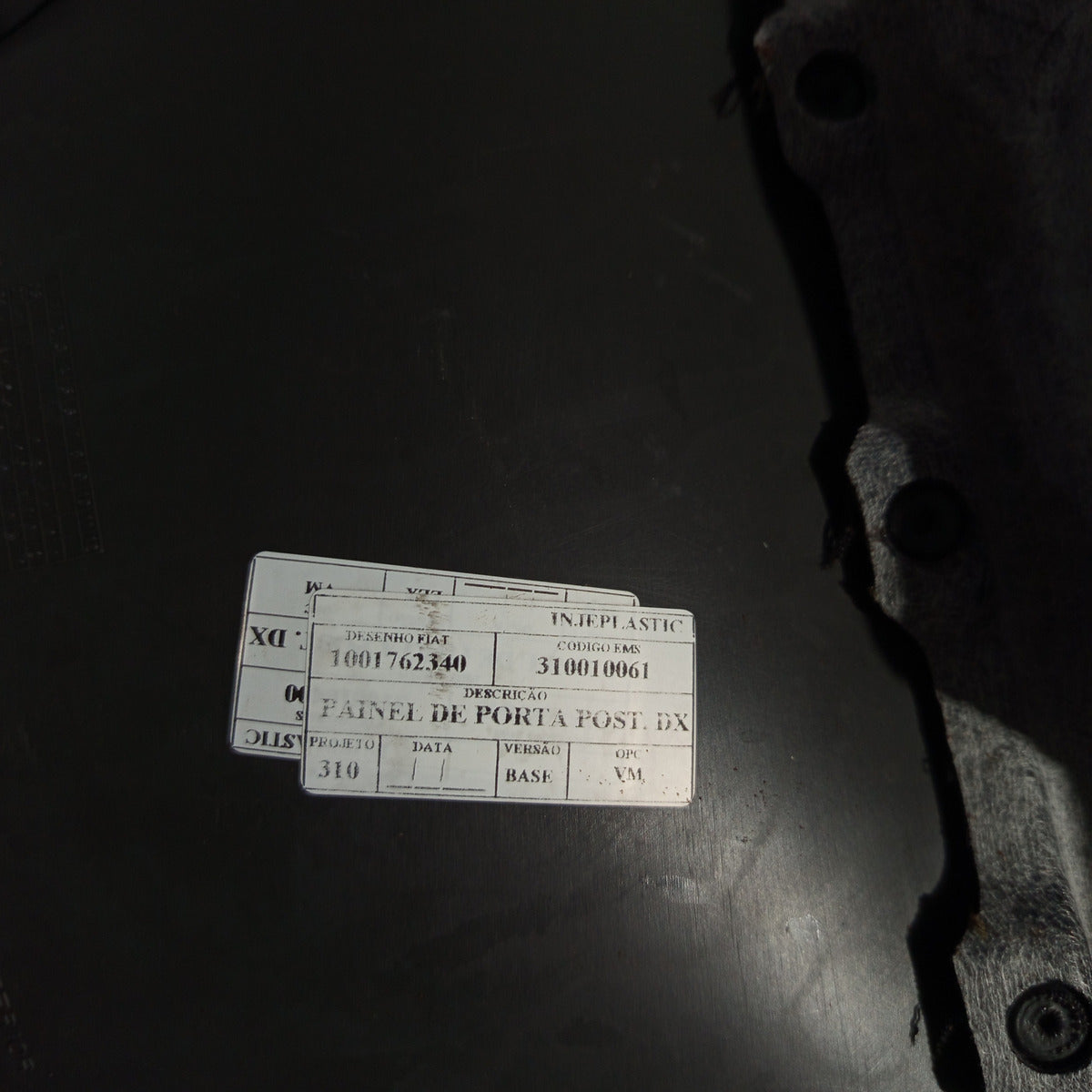 Forro Porta Traseira Direita Fiat Punto Attractive 2012 Cinza-escuro