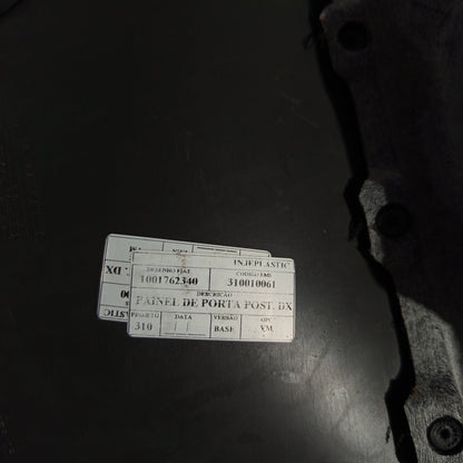 Forro Porta Traseira Direita Fiat Punto Attractive 2012 Cinza-escuro