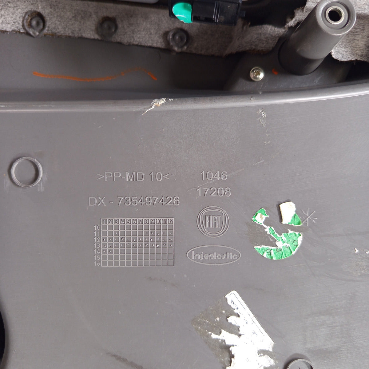 Forro Porta Dianteir Direit Fiat Grand Siena Palio 2012-2018 Cinza-escuro