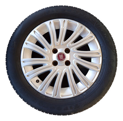 Roda Original Usada C/ Pneu Fiat Grand Siena - Cinza