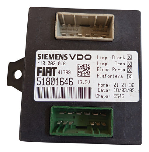 Modulo Limpador Parabrisa Central Siena Fiat Palio 1998/2013